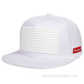 Cotton snapback hat with rubber print